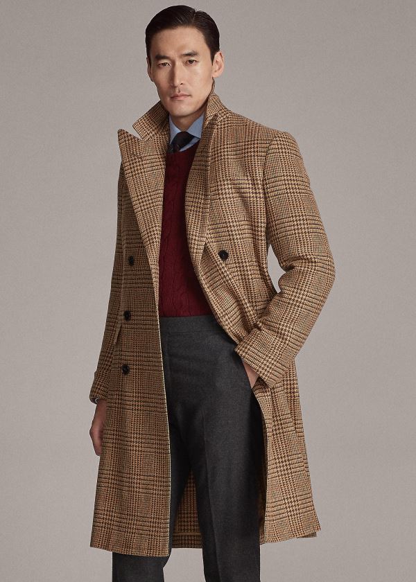 Ralph Lauren Wool-Blend-Tweed Frakke Herre Danmark (UEDTK6405)